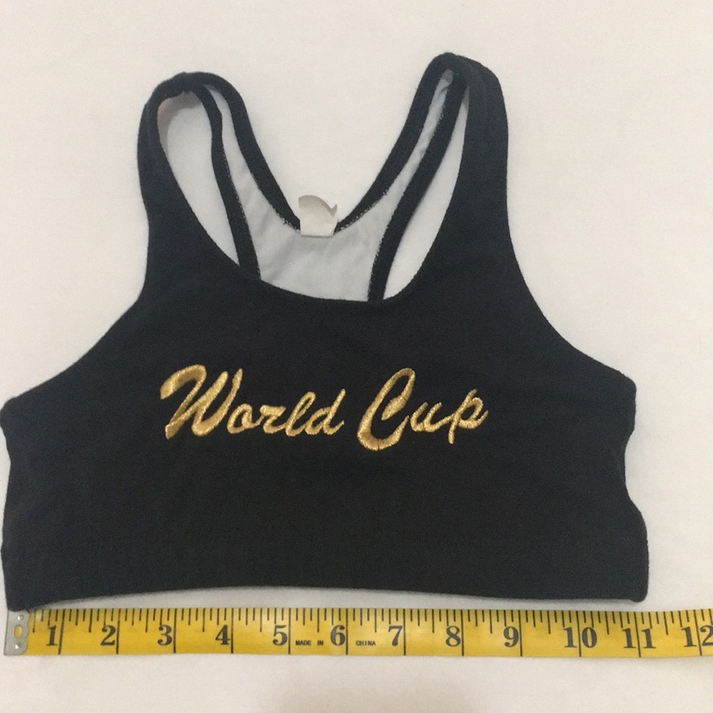 Black World Cup sports bra